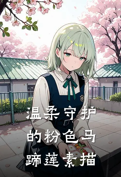 温柔守护的粉色马蹄莲素描